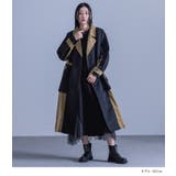 kOhAKU異素材ドッキング配色トレンチコート | osharewalker | 詳細画像6