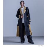 kOhAKU異素材ドッキング配色トレンチコート | osharewalker | 詳細画像9