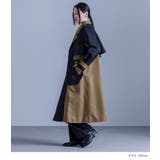 kOhAKU異素材ドッキング配色トレンチコート | osharewalker | 詳細画像11