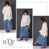 n'OrLABELドット柄サルエルデニムパンツ | osharewalker | 詳細画像6