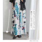 n'OrLABEL水彩アートプリントワイドパンツ  | osharewalker | 詳細画像4 
