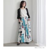 n'OrLABEL水彩アートプリントワイドパンツ  | osharewalker | 詳細画像9 