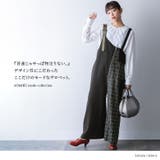 kOhAKUチェック柄切替アシメサロペット | osharewalker | 詳細画像15