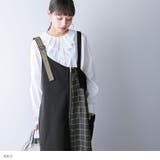 kOhAKUチェック柄切替アシメサロペット | osharewalker | 詳細画像8