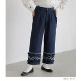 somari imaginationフリルデザインクロップドデニムパンツ | osharewalker | 詳細画像3