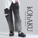 kOhAKUジップデザイングラデーションデニムパンツ | osharewalker | 詳細画像1 