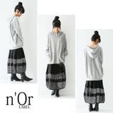 n'OrLABELドット×ストライプ柄ポンチコクーンスカート | osharewalker | 詳細画像8