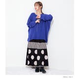 kOhAKU柄切替ジャカードニットスカート | osharewalker | 詳細画像2 