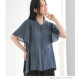 n'OrLABELゆるひら涼スラブバンドカラーフレア袖ブラウス | osharewalker | 詳細画像10 