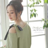 n'OrLABELリボンショルダーアシメニット | osharewalker | 詳細画像6