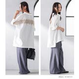n'OrLABEL配色バックレースドルマンシャツ | osharewalker | 詳細画像14 