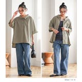 n'OrLABEL配色バックレースドルマンシャツ | osharewalker | 詳細画像16 