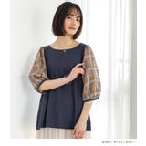 n'OrLABELシアーチェックスリーブカットソー | osharewalker | 詳細画像6 