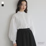 somari imaginationボリューム袖ピンタックブラウス  | osharewalker | 詳細画像1 