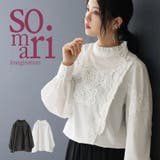 somari imaginationモチーフレーススタンドカラーブラウス | osharewalker | 詳細画像1 