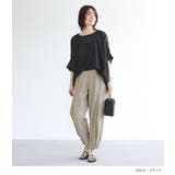 n'OrLABEL変形デザイン半袖風合いスラブニットソー | osharewalker | 詳細画像8 