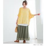 n'OrLABEL変形デザイン半袖風合いスラブニットソー | osharewalker | 詳細画像15 