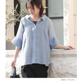 n'OrLABELバックリボン5分袖シアーシャツ | osharewalker | 詳細画像8