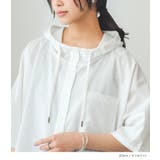 n'OrLABELスタンドフーディー五分袖シャツ | osharewalker | 詳細画像8 