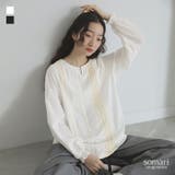 somari imagination配色レースデザインブラウス | osharewalker | 詳細画像1 