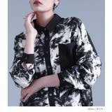 kOhAKU水彩画風アート柄ロングシャツ | osharewalker | 詳細画像3 