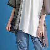 kOhAKU異素材アシメメッシュカットソー | osharewalker | 詳細画像6