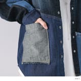 kOhAKUパッチワークコットンデニムシャツ | osharewalker | 詳細画像6