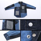 kOhAKUパッチワークコットンデニムシャツ | osharewalker | 詳細画像9