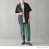 n'OrLABEL幾何学柄刺繍デザイン開襟シャツ | osharewalker | 詳細画像3 