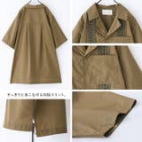 n'OrLABEL幾何学柄刺繍デザイン開襟シャツ | osharewalker | 詳細画像5 