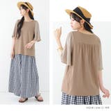 n'OrLABEL異素材フレアスリーブカットソー | osharewalker | 詳細画像7 