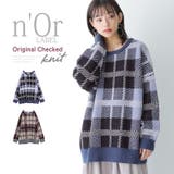 n'OrLABELオリジナルチェック柄ジャカードニット | osharewalker | 詳細画像1