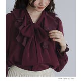 somari imaginationボウタイ付きラッフルフリルブラウス | osharewalker | 詳細画像3 