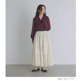 somari imaginationボウタイ付きラッフルフリルブラウス | osharewalker | 詳細画像4 