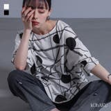 kOhAKUランダムドット柄モードTシャツ | osharewalker | 詳細画像1