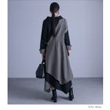 kOhAKU無地×ストライプ切替デザインアシメワンピース  | osharewalker | 詳細画像5 