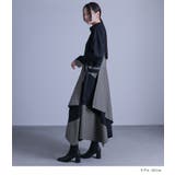 kOhAKU無地×ストライプ切替デザインアシメワンピース  | osharewalker | 詳細画像6 