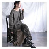 kOhAKU異素材ドッキングニットワンピース | osharewalker | 詳細画像3