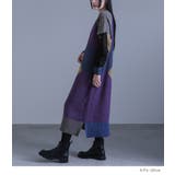 kOhAKUカラーブロッキングジャカードニットワンピース | osharewalker | 詳細画像5