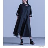 kOhAKUメッシュ切替アシメワンピース | osharewalker | 詳細画像11