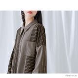 kOhAKUストライプ柄切替アシメシャツワンピース | osharewalker | 詳細画像16 