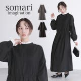 somari imaginationピンタックリネン混ワンピース | osharewalker | 詳細画像1