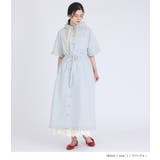 somari imaginationストライプ柄フリルフード付きシャツワンピース | osharewalker | 詳細画像7