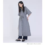 somari imaginationストライプ柄フリルフード付きシャツワンピース | osharewalker | 詳細画像12