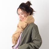 ベージュ | ≪しっかり厚手♪≫ウールタッチ無地＆タータンチェック大判ストール マフラー スヌ… | REAL STYLE