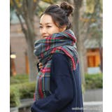 チャコールチェック | ≪しっかり厚手♪≫ウールタッチ無地＆タータンチェック大判ストール マフラー スヌ… | REAL STYLE