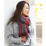 ダスティパープルチェック | ≪しっかり厚手♪≫ウールタッチ無地＆タータンチェック大判ストール マフラー スヌ… | REAL STYLE