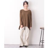 カットオフ襟ステッチ入りテールカット長袖カットソー レディース トップス | REAL STYLE | 詳細画像3