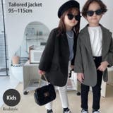 ボタンスリーブベーシックテーラードジャケット キッズ トップス | REAL STYLE | 詳細画像1