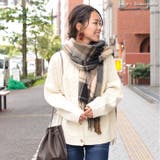 ≪しっかり厚手♪≫ウールタッチ無地＆タータンチェック大判ストール マフラー スヌ… | REAL STYLE | 詳細画像9 